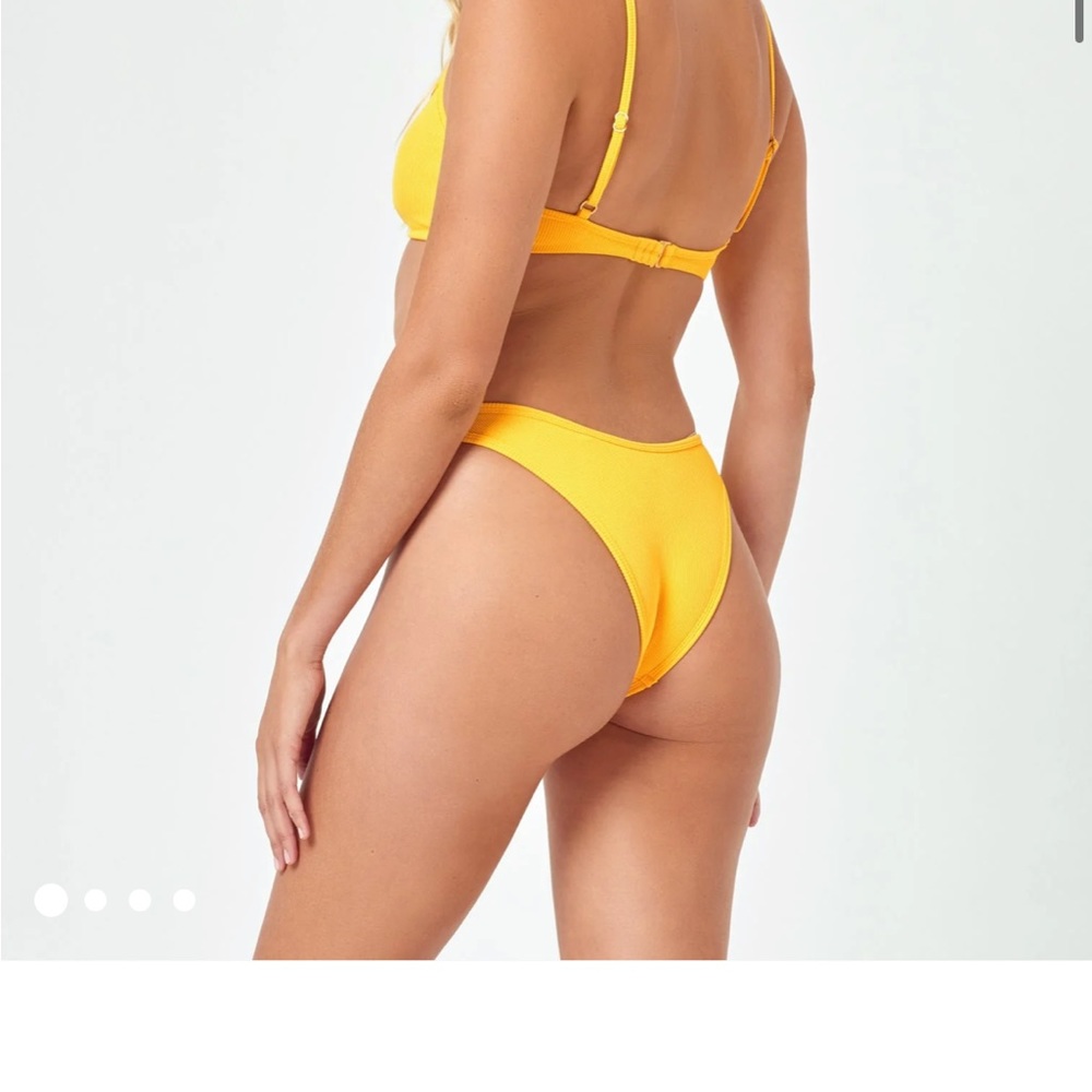 Lspace Whiplash Golden Yellow Bikini Bottoms